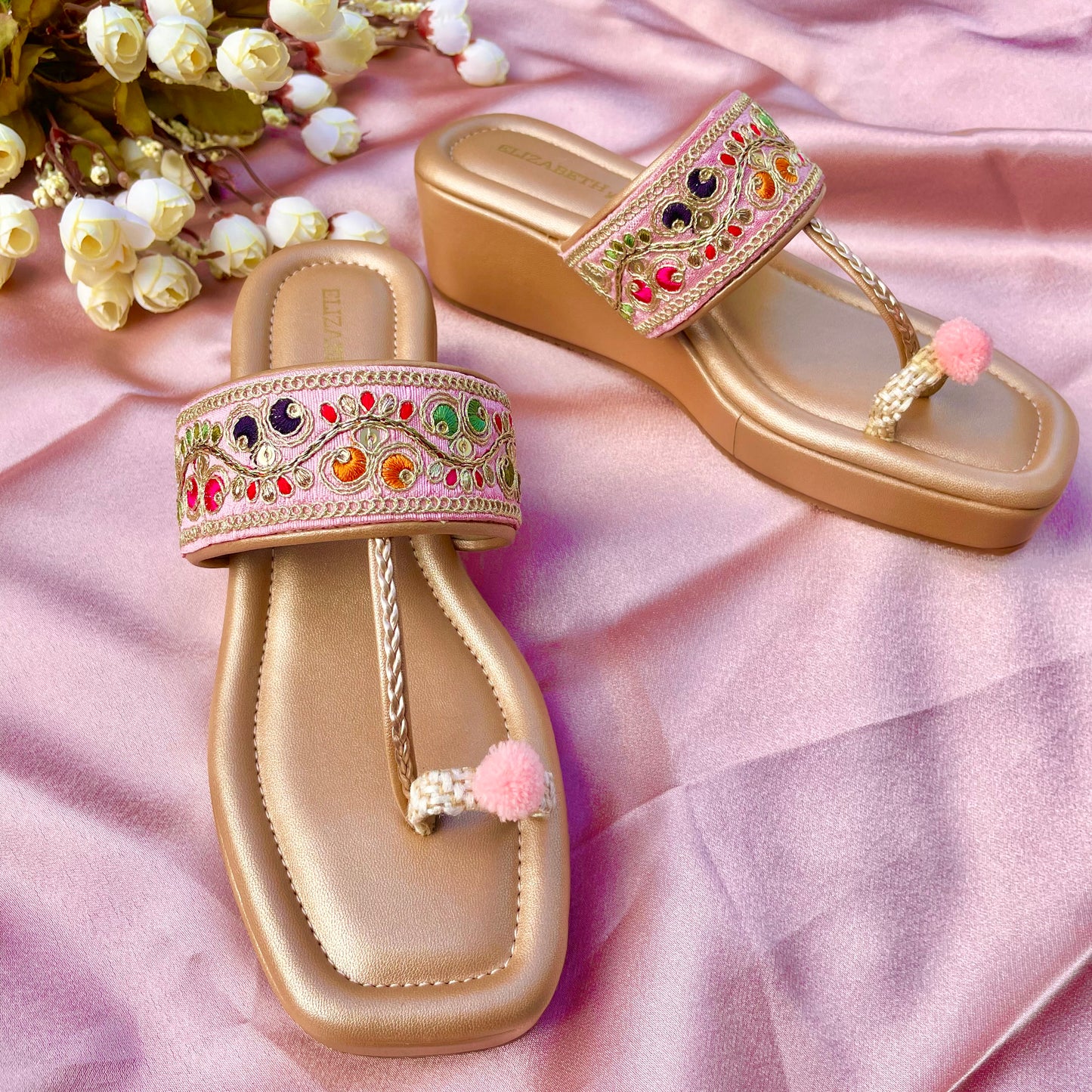 ELZ BELLE Wedge Kolhapuri