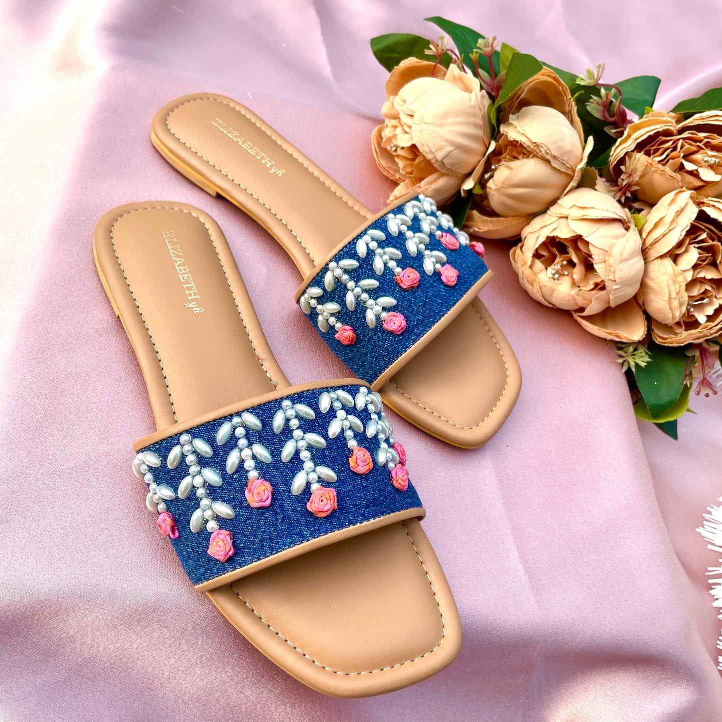 ELZ Rosetta Denim Slider