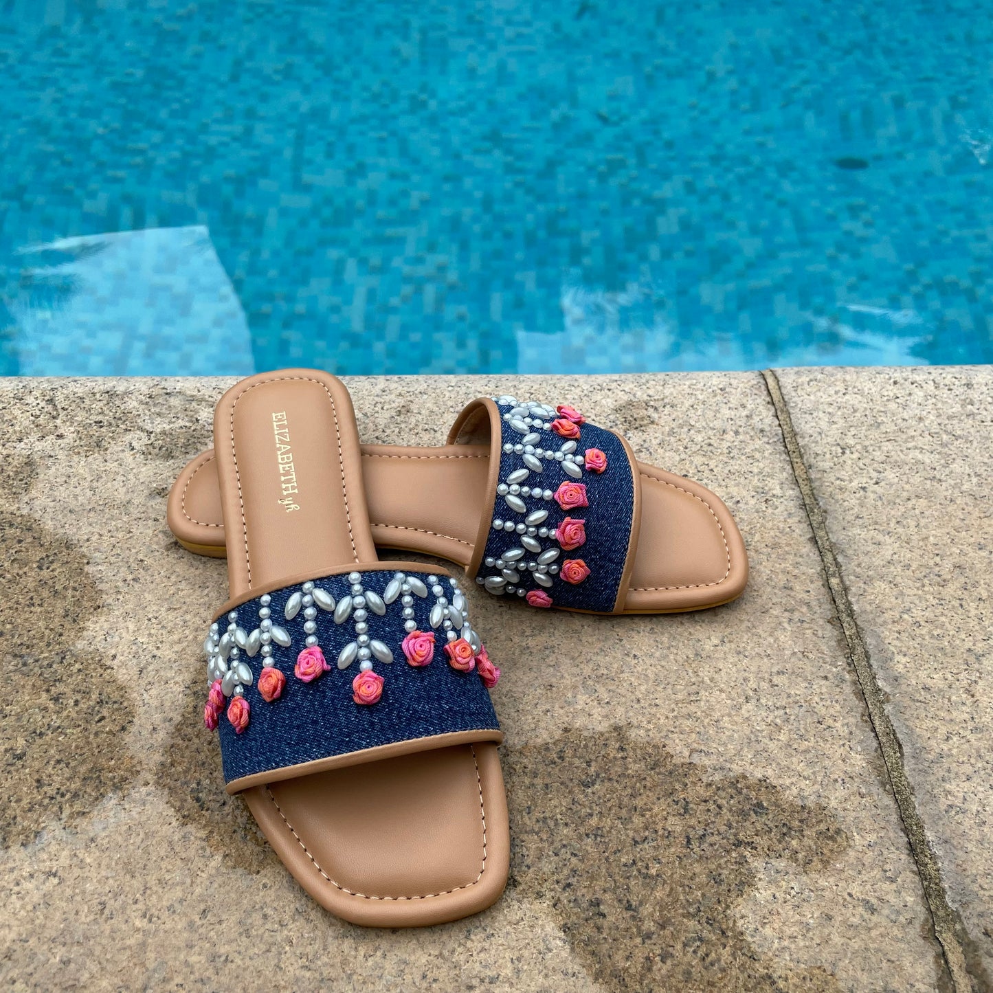 ELZ Rosetta Denim Slider