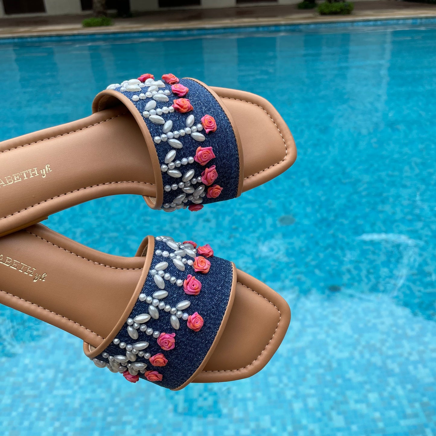ELZ Rosetta Denim Slider