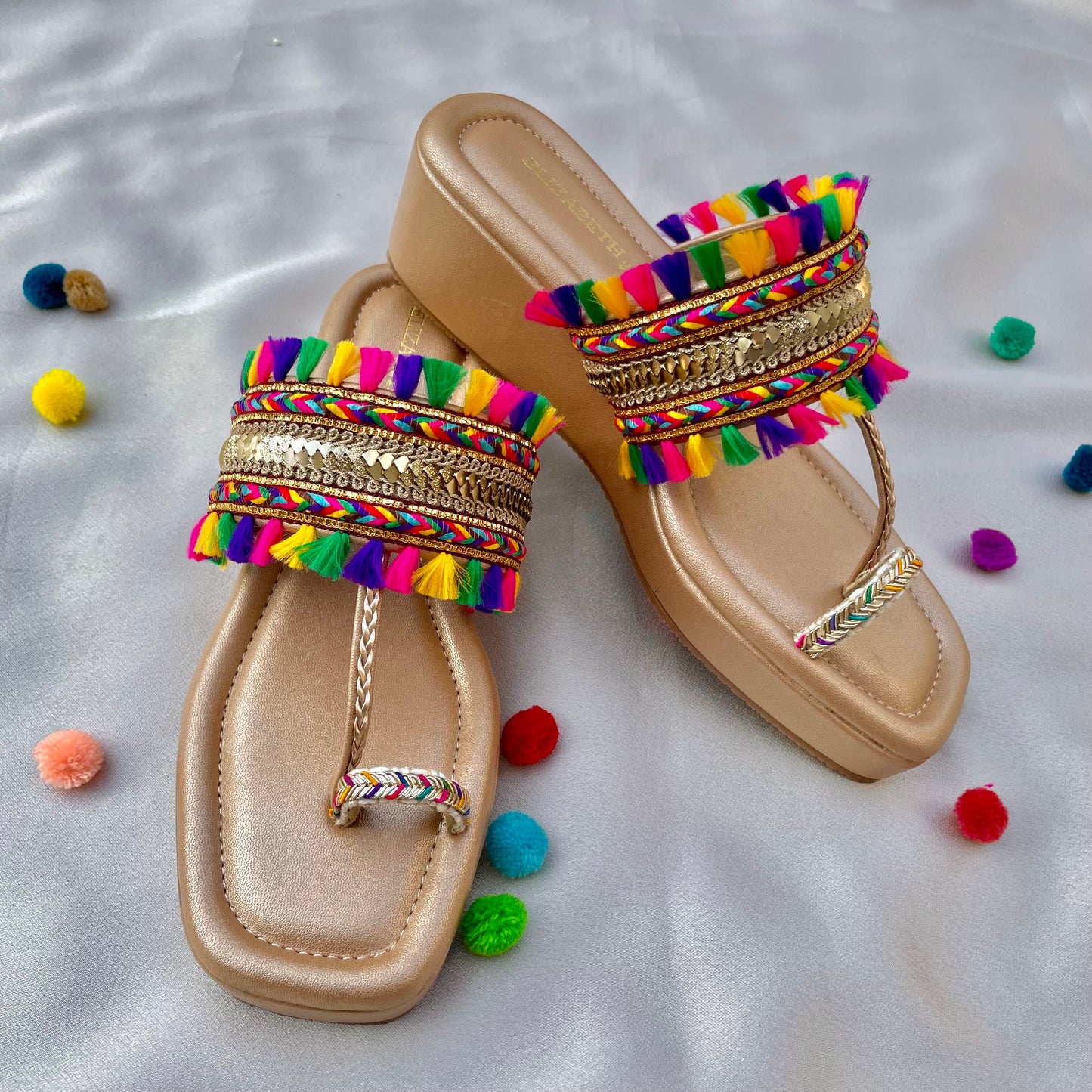 ELZ RAINBOW Wedge Kolhapuri