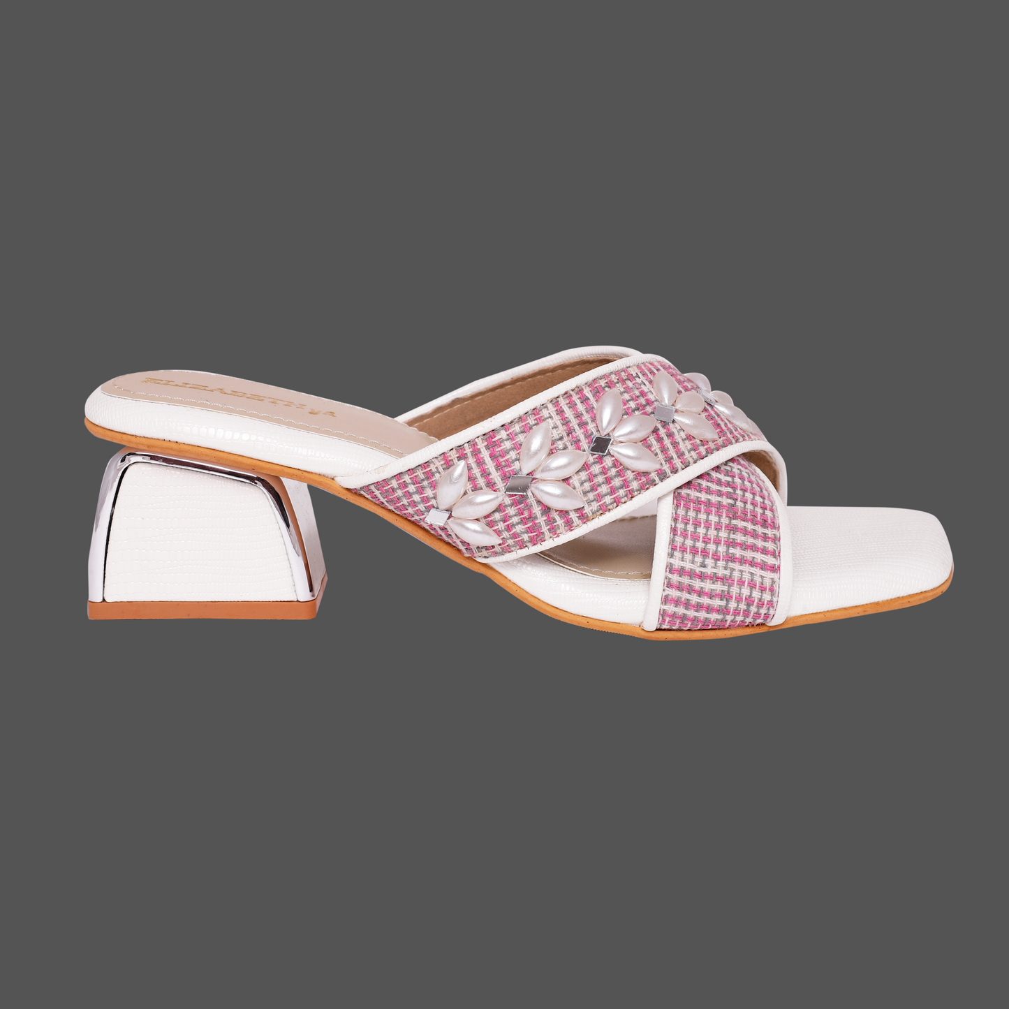 ELZ Purple Pearl Pyramid Heels