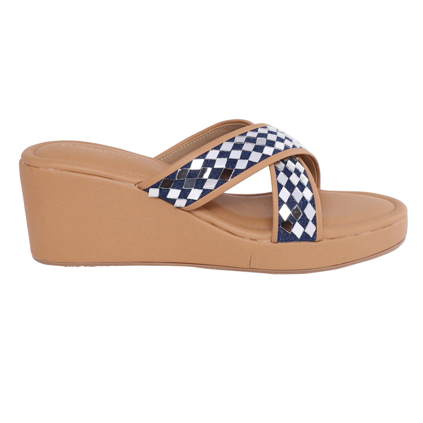 ELZ Mirror Denim Wedges