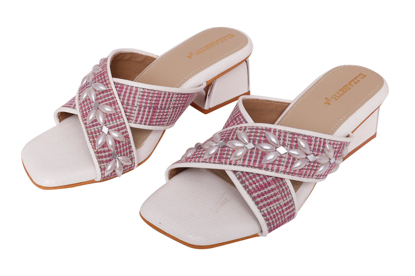 ELZ Purple Pearl Pyramid Heels
