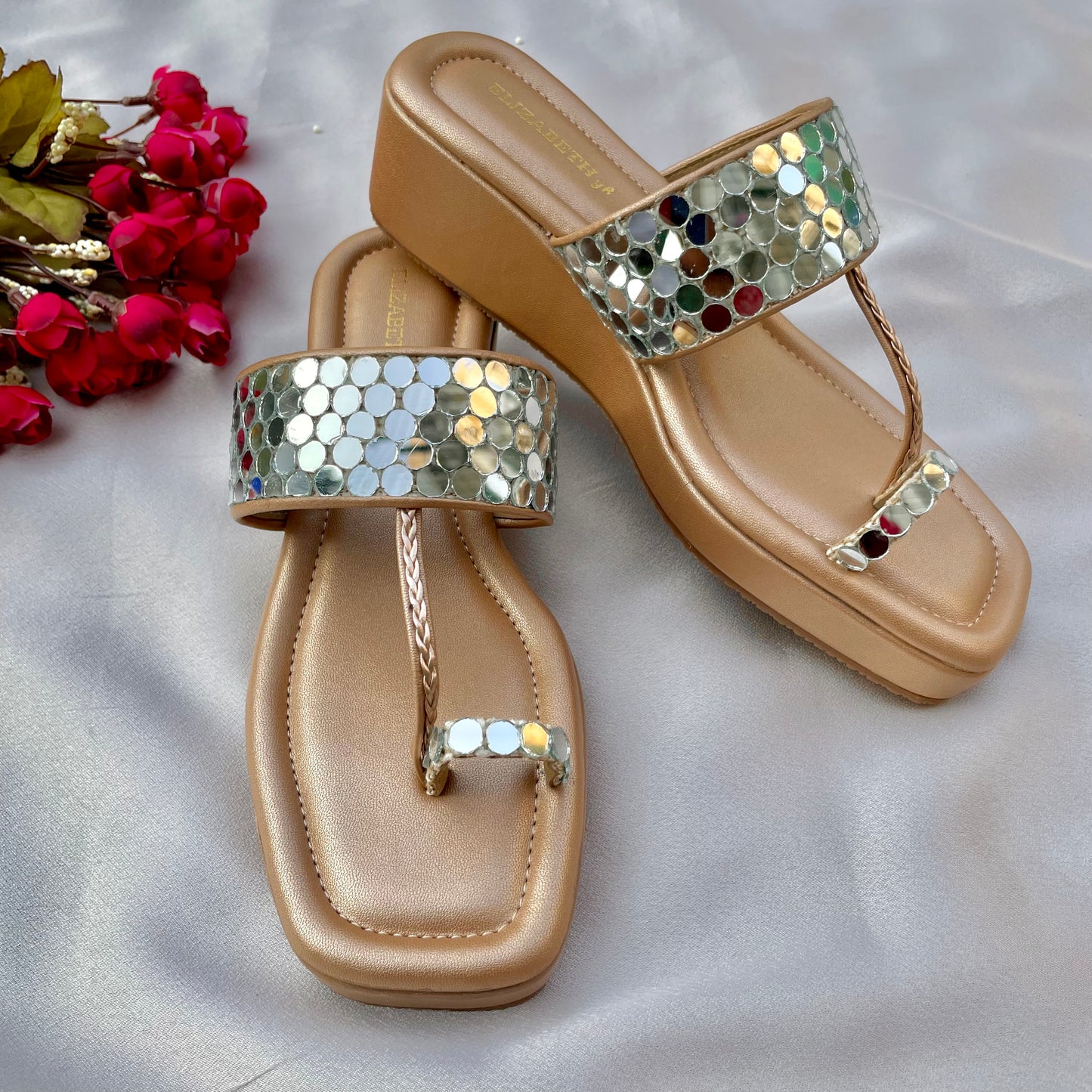 ELZ Mirror Wedges Kolhapuri